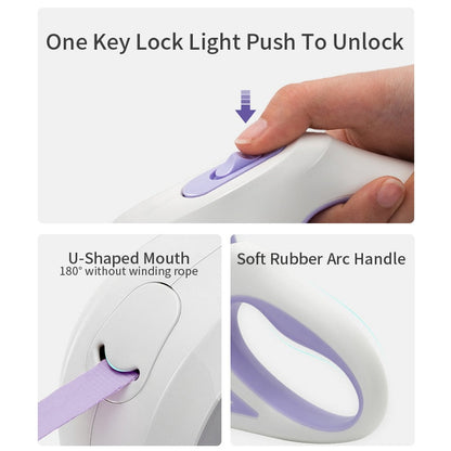 Automatic Retractable Lighted Leash – Night Walk Safety