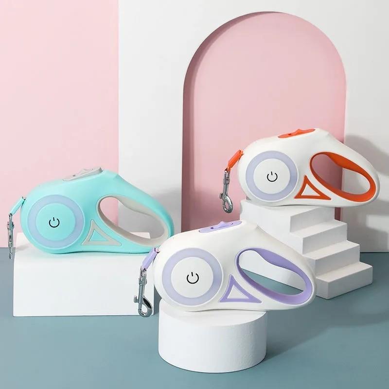 Automatic Retractable Lighted Leash – Night Walk Safety