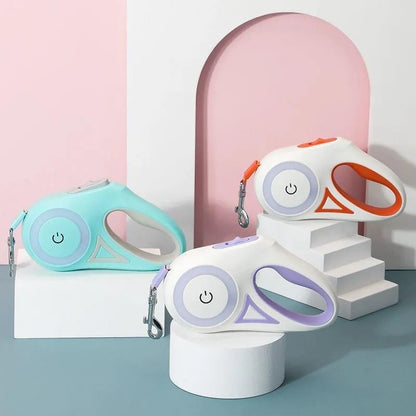 Automatic Retractable Lighted Leash – Night Walk Safety